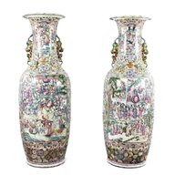 vasi cinesi decorati rilievo usato