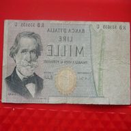 1000 lire verdi 1969 arpa verde usato