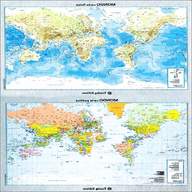 carta geografica mondo gigante usato