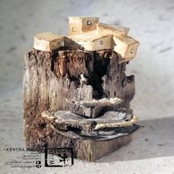 sculture legno funghi usato