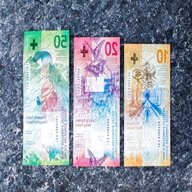 banconote franchi svizzeri usato