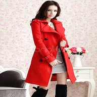cappotto donna rosso lana usato
