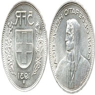 5 franchi argento quotazione usato