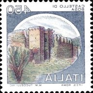 francobollo castelli italia usato