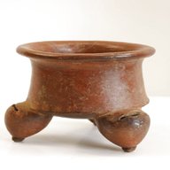 vaso terracotta antico smaltato siciliano usato