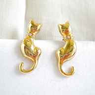 gatto orecchini oro usato