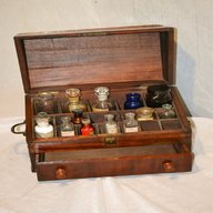 scatola legno antica farmacia usato