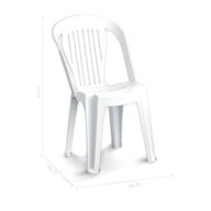sedie plastica bianca braccioli usato