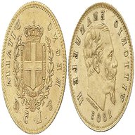 5 lire 1865 oro usato