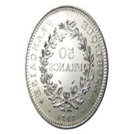 monete argento 50 franchi francia usato