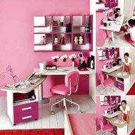 scrivania cameretta rosa usato
