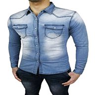 camicia jeans uomo slim fit usato