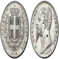 5 lire 1859 usato