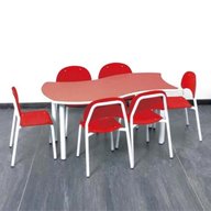 6 sedie rosse usato