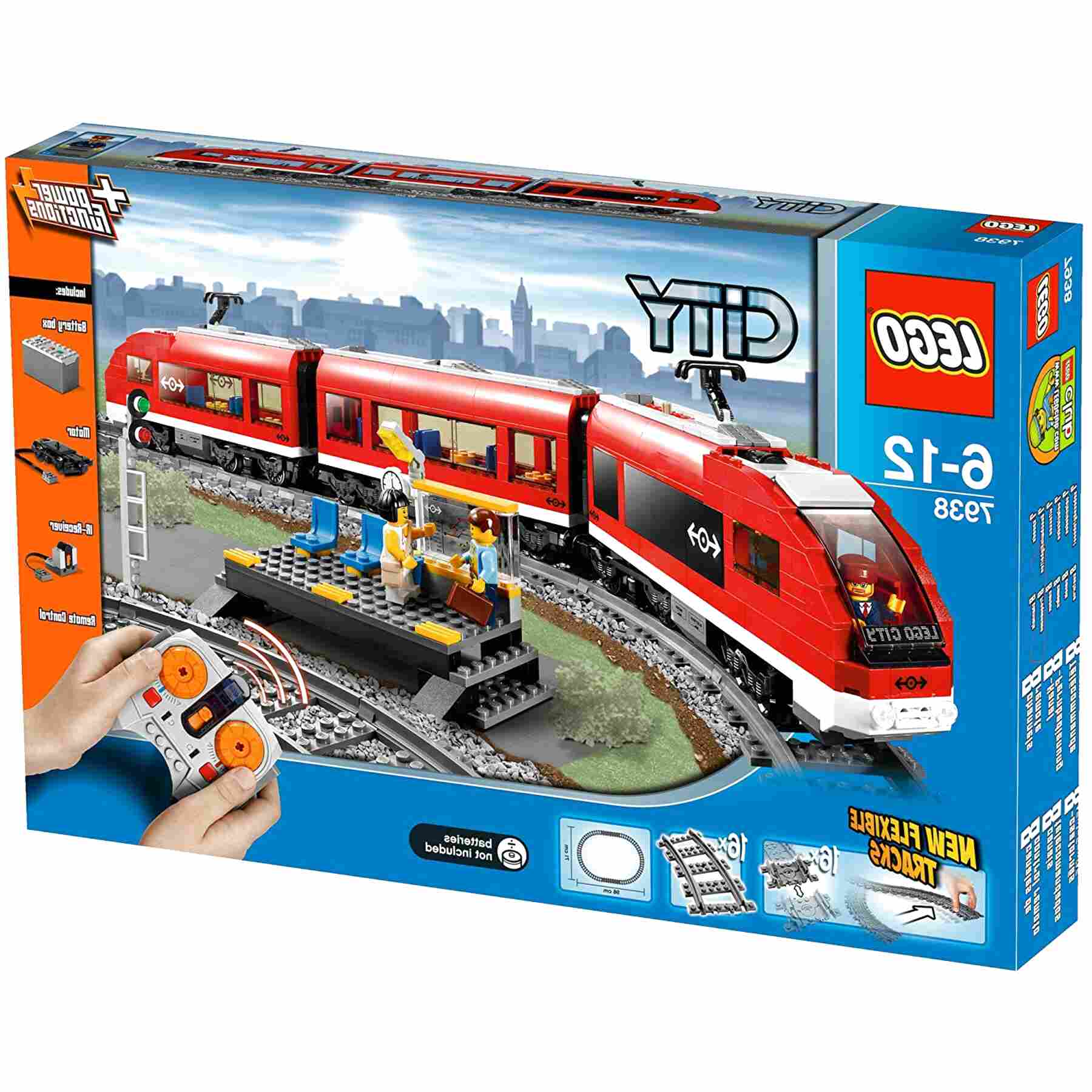 Carrello Bogey con ruote e buffer x locomotiva 7938 Lego City Ferrovia Treno 