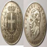5 lire 1865 usato