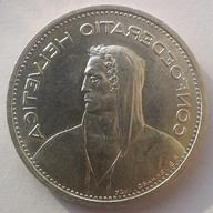 5 franchi svizzeri 1939 usato