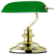 lampada ottone vetro verde usato