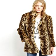 pelliccia ecologica leopardo usato