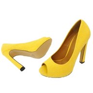 scarpe gialle tacco usato