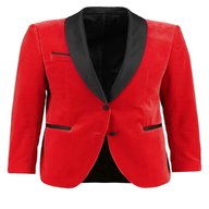 giacca rossa uomo elegante usato
