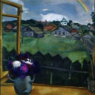 chagall poster mostra usato