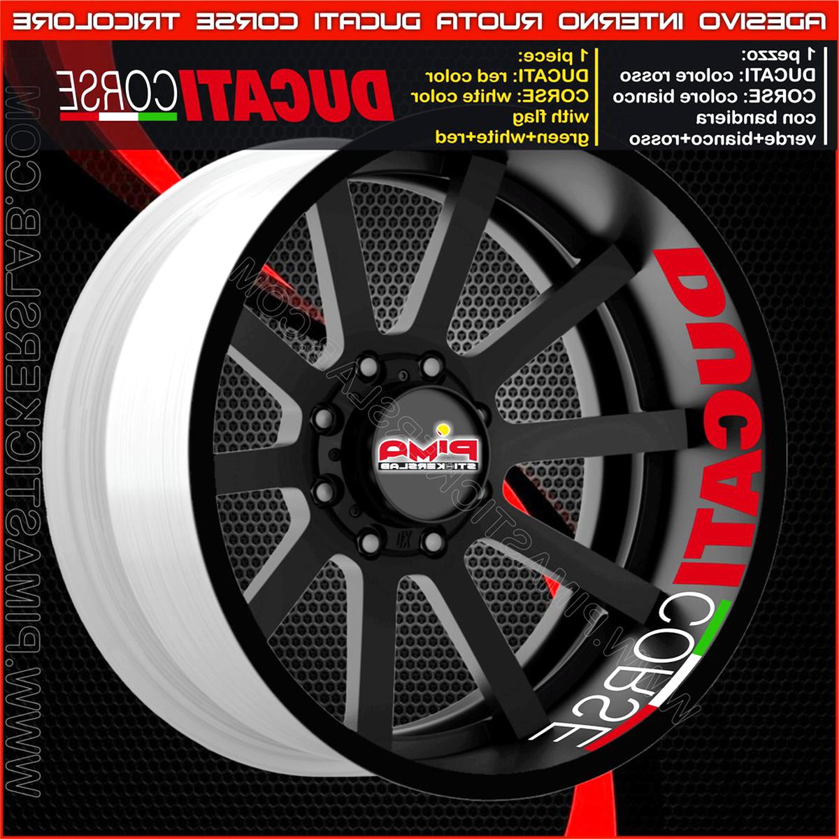 Adesivi cerchi moto Ducati Corse strisce ruote profili stickers wheels Racing 5 