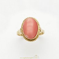 corallo rosa anello usato