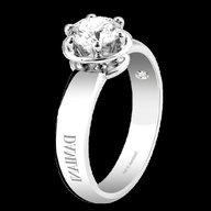 anello solitario diamante vintage usato