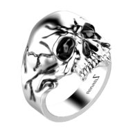 anello teschio argento usato