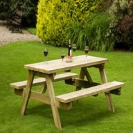 tavolo giardino legno panca usato