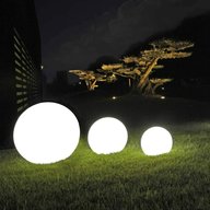 lampade sfere bianche giardino usato