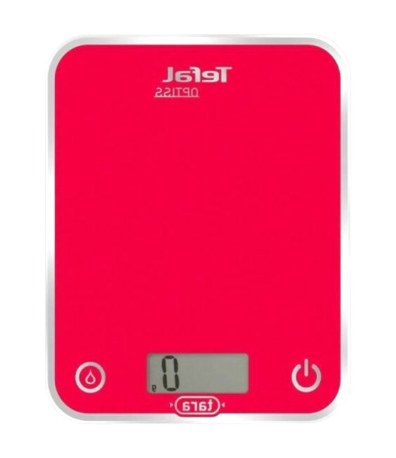 Tefal BC5003 Optiss Glass Red Bilancia da Cucina Elettronica 