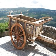 carretto antico ruote usato