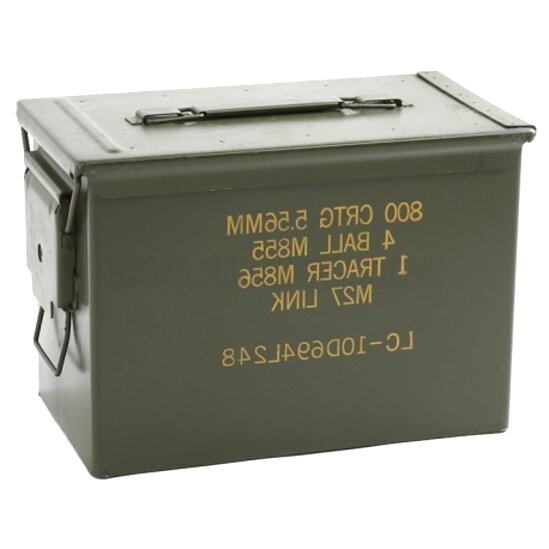 Box Scatola Cassetta Munizioni Militare NUOVA Grande in Metallo a Tenuta Stagna 