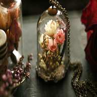 campane vetro fiori secchi usato