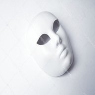 maschera veneziana bianca usato