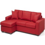 divano angolare rosso usato