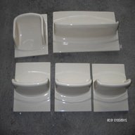 set accessori bagno ceramica bianco usato