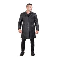 cappotto pelle nero uomo usato