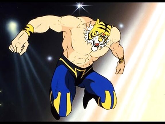 Generico T Shirt Tiger Man Uomo Bambino Anime Manga Giapponesi Maglietta Uomo Tigre Cartoni Animati Anni 80
