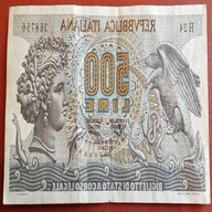500 lire banconota usato
