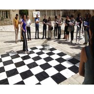 pavimento pvc scacchi usato