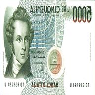 5000 lire banconota usato