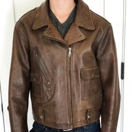 chevignon leather jacket usato