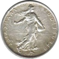 5 franchi argento francia 1963 usato
