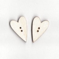 bottoni legno cuore usato