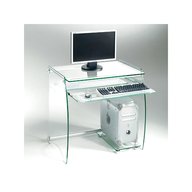 scrivania porta computer vetro usato
