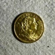 20 franchi svizzeri oro 1947 usato