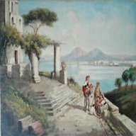 quadri dipinti guasch napoletani usato